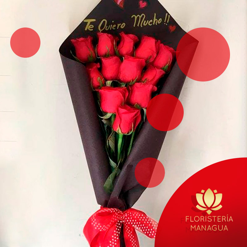 Ramo de rosas rojas a domicilio – Floristería Managua