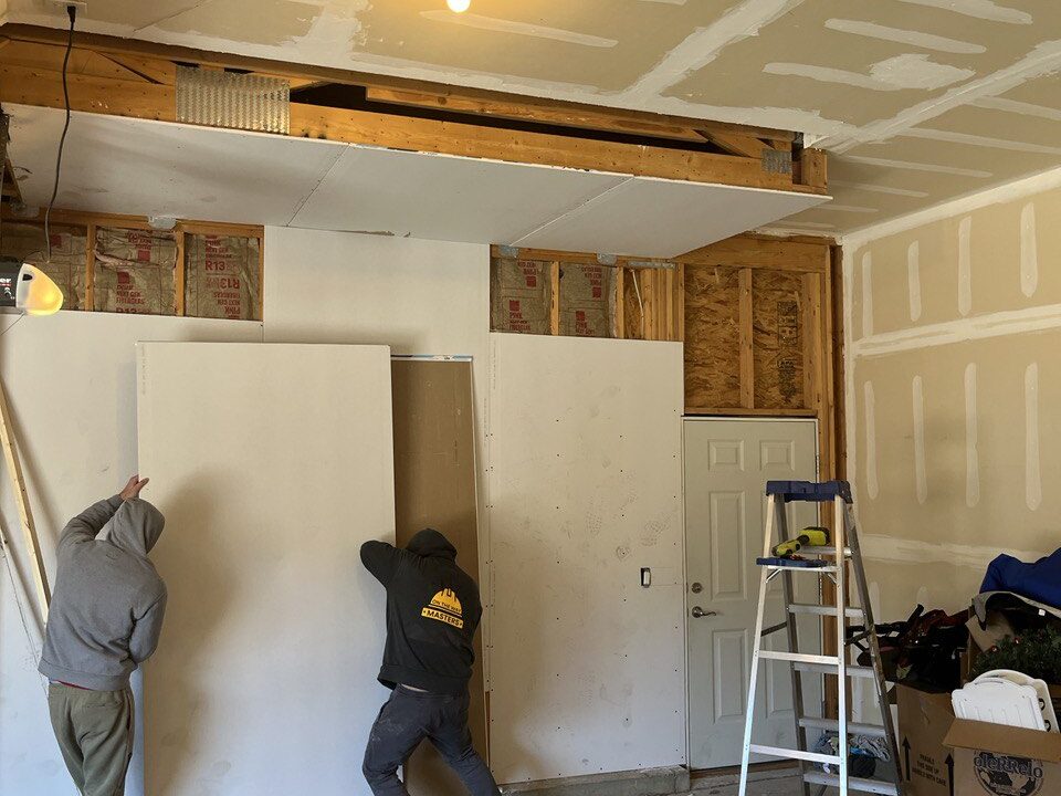 Our professional team is installing a drywall